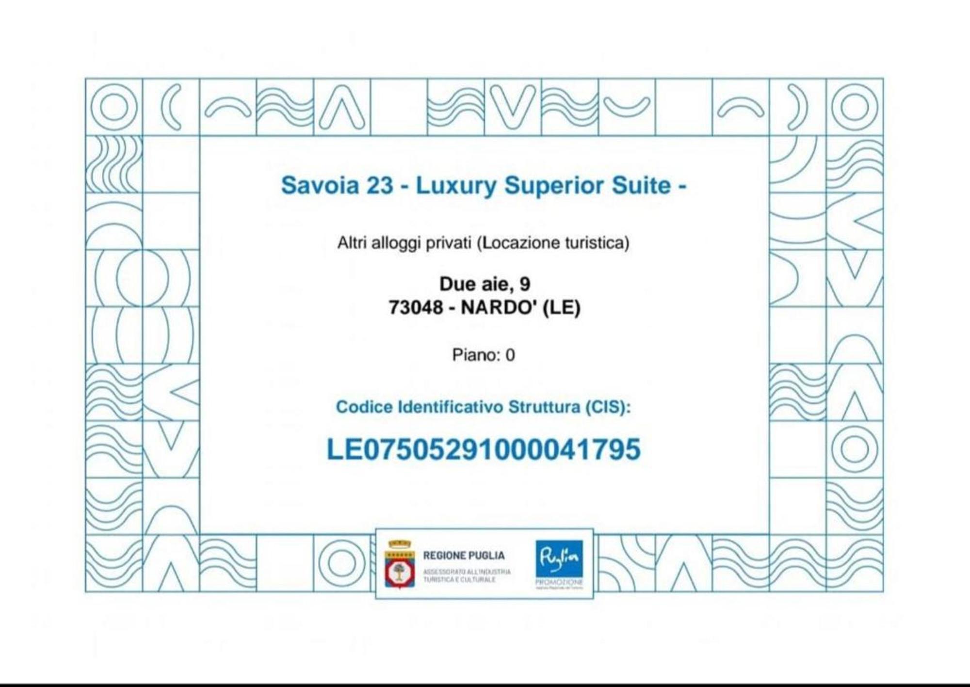 Savoia23 Bed & Breakfast Nardo Bagian luar foto